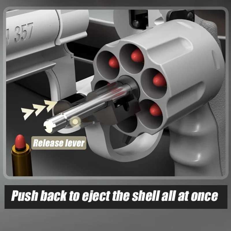 Revolver Soft Bullet Toy Gun Mechanical Repeating 357 Pistol Shell Throwing ZP5 Boy Non Injury Fighting Weapon Toy Gift X251216