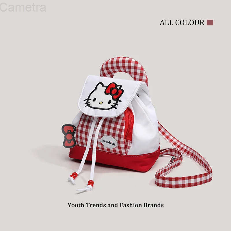 Sanrio animeHello KittyBackpackgirlNewbagdecoratestudentPortableHigh appearanceLarge capacityinsAccessoriesGift H251216