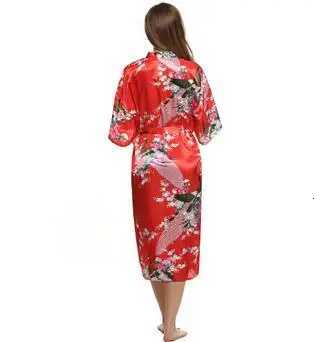 2015 Silk Bathrobe Women Satin Kimono Robes For Women Floral Robes Bridesmaids Long Kimono Robe Bride Silk Robe Dressing Gown C251216