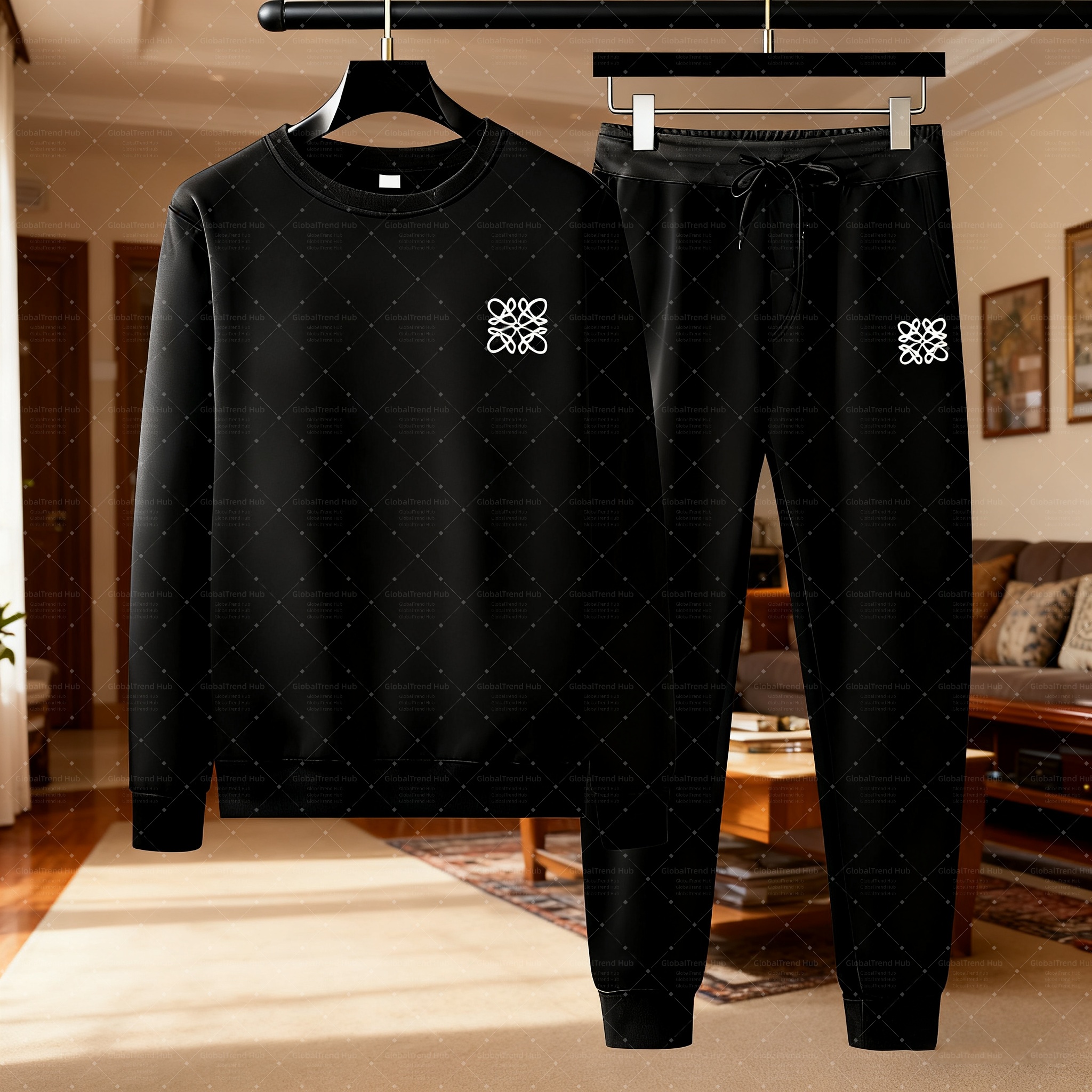 Men's Hoodie men's designer sportswear set, letter-printed high street loose women's sportswear and sportswear pants set, casual sportswear pants, jogger's clothing