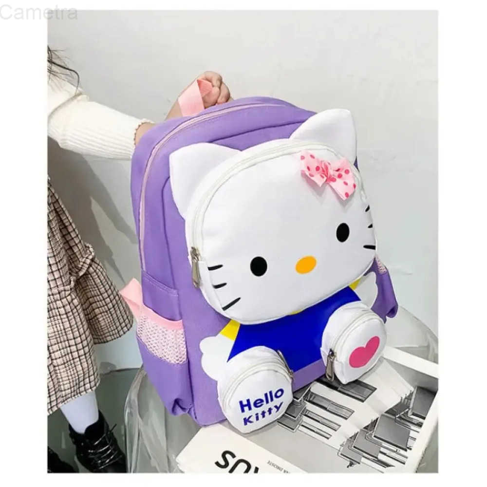 Sanrio Hello Kitty and Spiderman Double-shoulder Backpack Kawaii Cartoon Design pink School Bag for boy girl Travel Bag Gift H251216