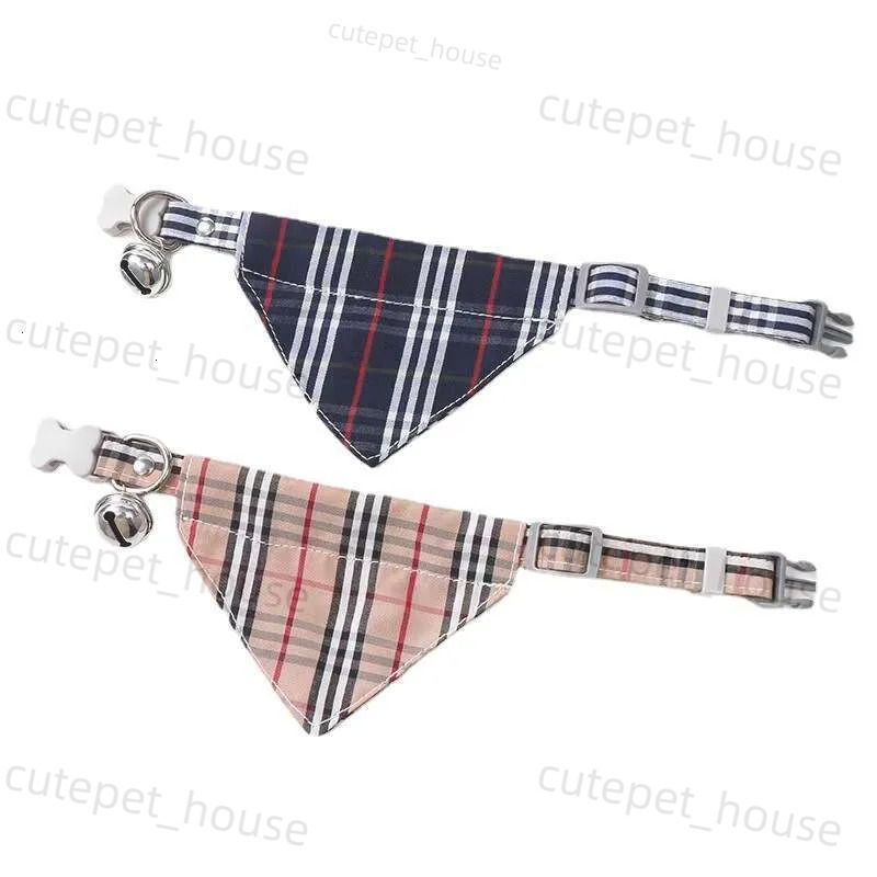 Pet collar Designer Cat Dog Leash Luxury triangular bandage Cotton polyester blend Pets travel equipment set Z3 - view 6