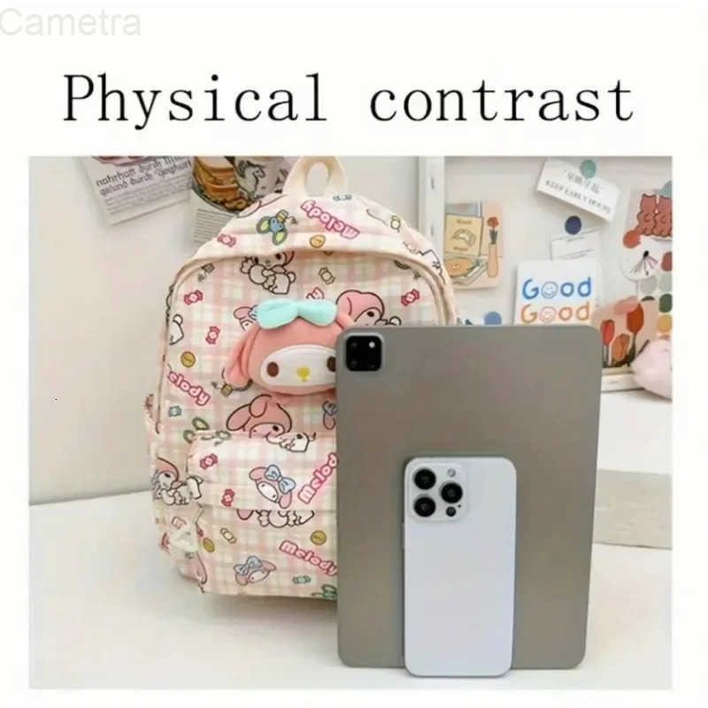 Sanrio Hello Kitty Anime Backpack for Girls Cute Cartoon School Bag Lightweight Travel Daypack H251216