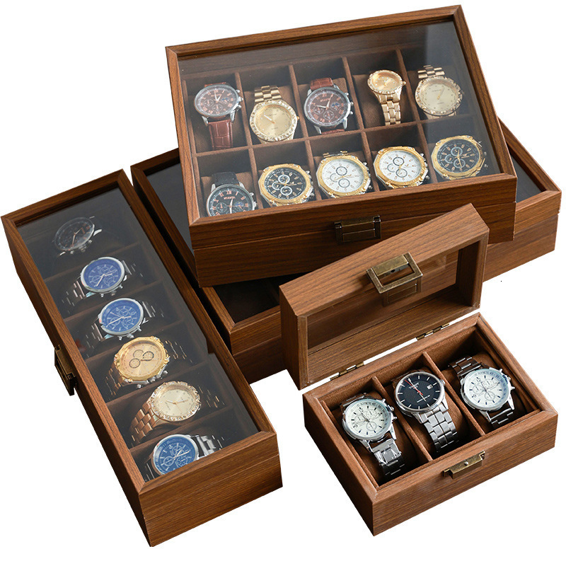 Wooden Watch Storage Box High-End Exquisite Household Large Capacity Wristwatch Mechanical Watch Collection Display Box