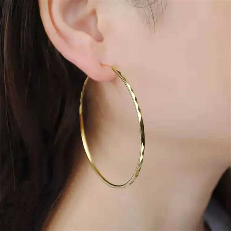 Somilia -925 Sterling Silver Big Hoop Earrings New Fashion 18k Gold Womens Round Earring Collection 20mm Jewelry G251216