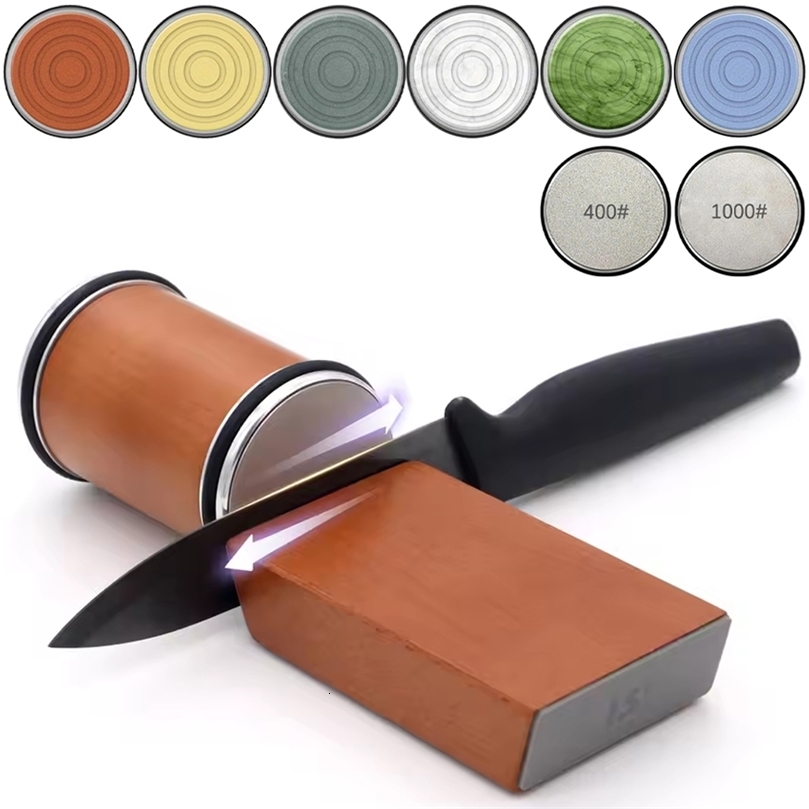 Rolling Knife Sharpener For Straight Edge Kit With 1520 Degree Magnetic Angle Kitchen Knives Whetstone Set 251113
