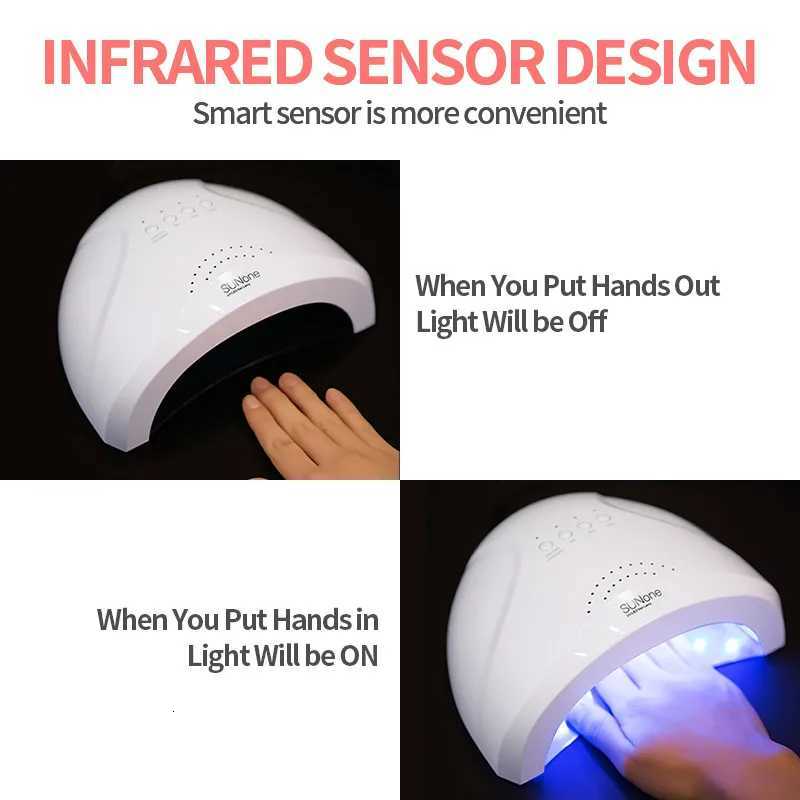 Portable 48W Nail Lamp for Gel Polish - Fast Curing UV/LED Light Dryer with 3 Timers for Home and Salon Manicure PedicureT251216