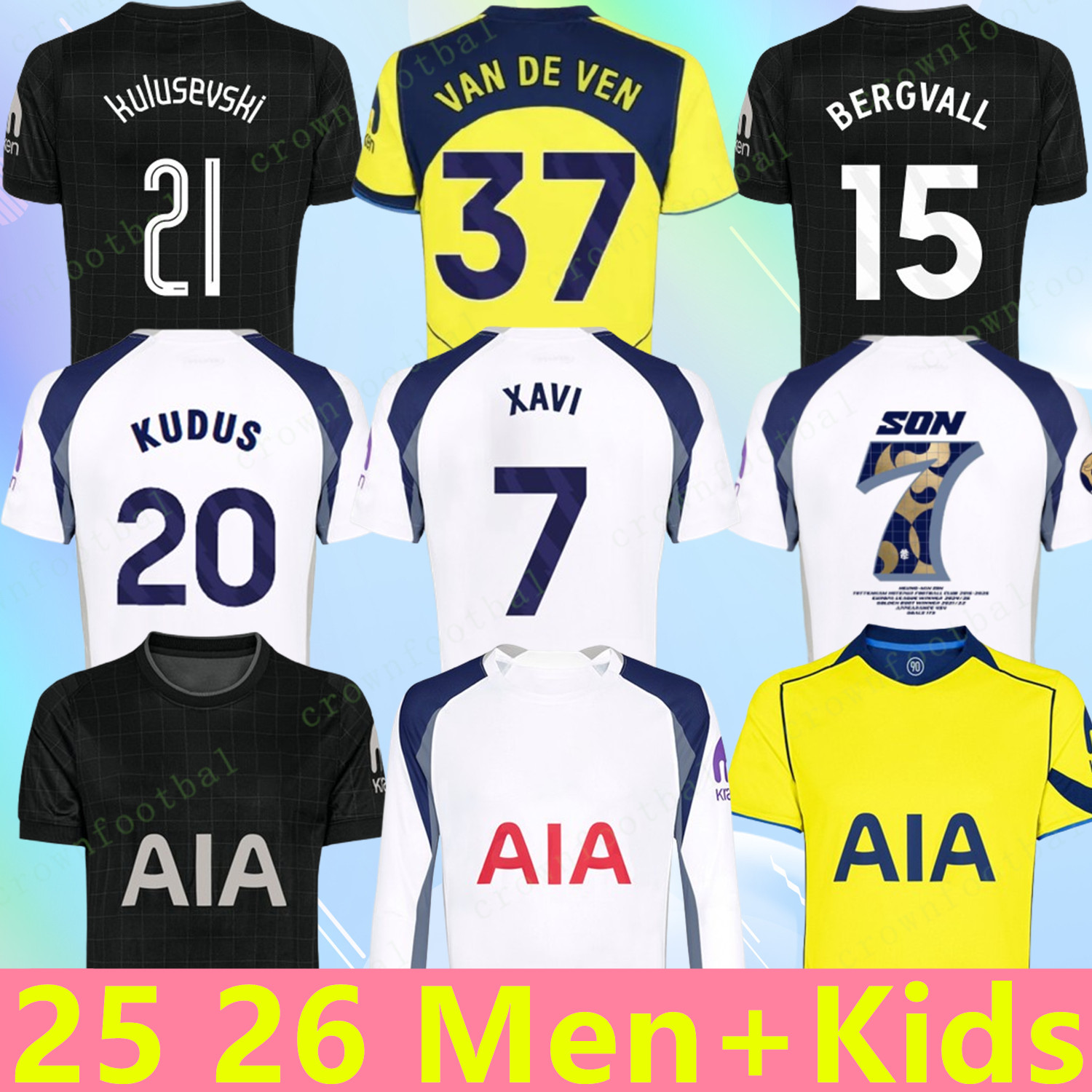 2025 2026 Fans player version tottenham Soccer jersey 25 26 KULUSEVSKI XAVI VELIZ VAN DE VEN KUDUS Football kits shirts Men kids goalkeeper pre match Tottenham jersey