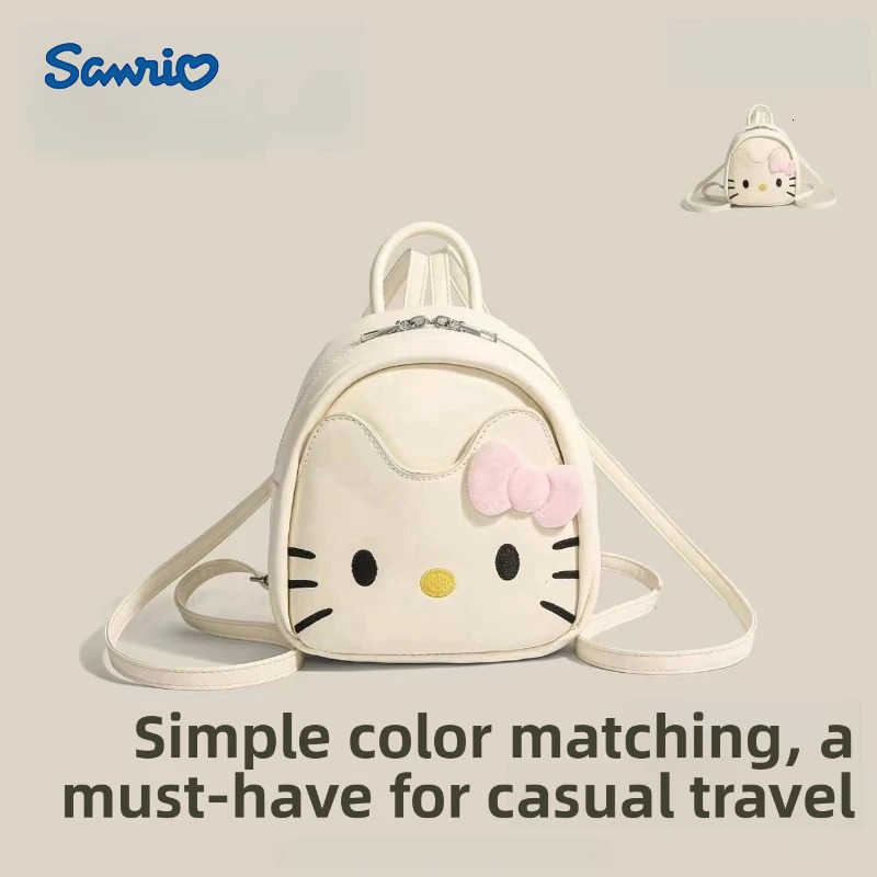 Sanrio Cute cartoon character Hello kitty shoulder mini backpack Super cute creative backpack Cute fun ladies small bag Holiday gift H251216