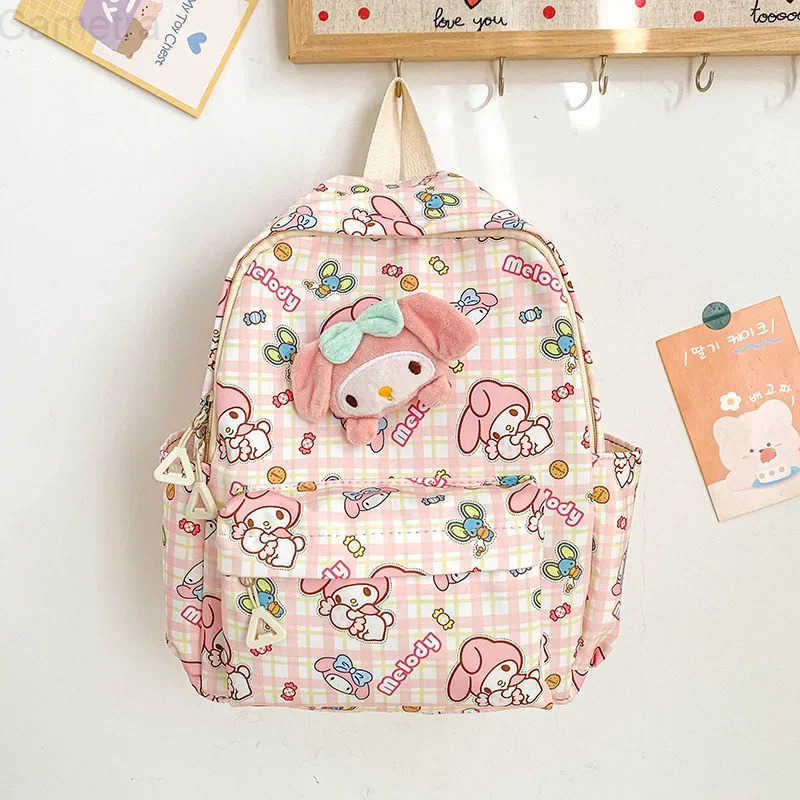 Sanrio Kuromi Child Hello Kittys Backpack New School Bag Cute Cartoon Large Capacity Cinnamoroll Packet Anime Figure Kawaii H251216
