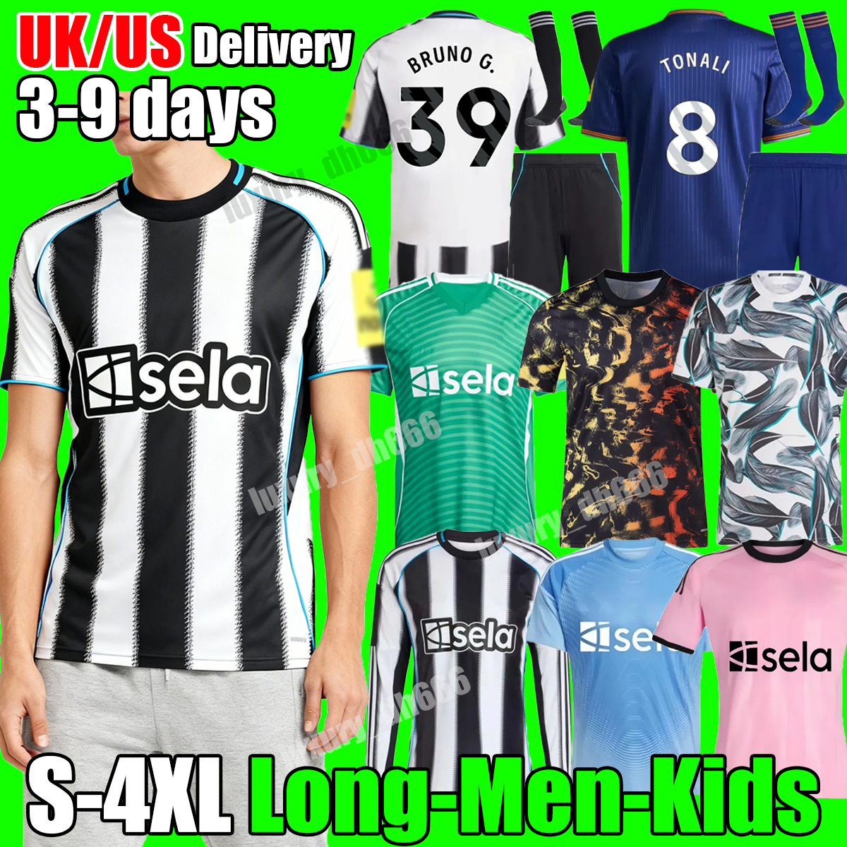 4XL soccer jersey BRUNO G. ELANGA GORDON TONALI Newcastled united 25 26 Training Top grey long sleeve football shirt NUFC xxxl home away third goalkeeper adult kids kit