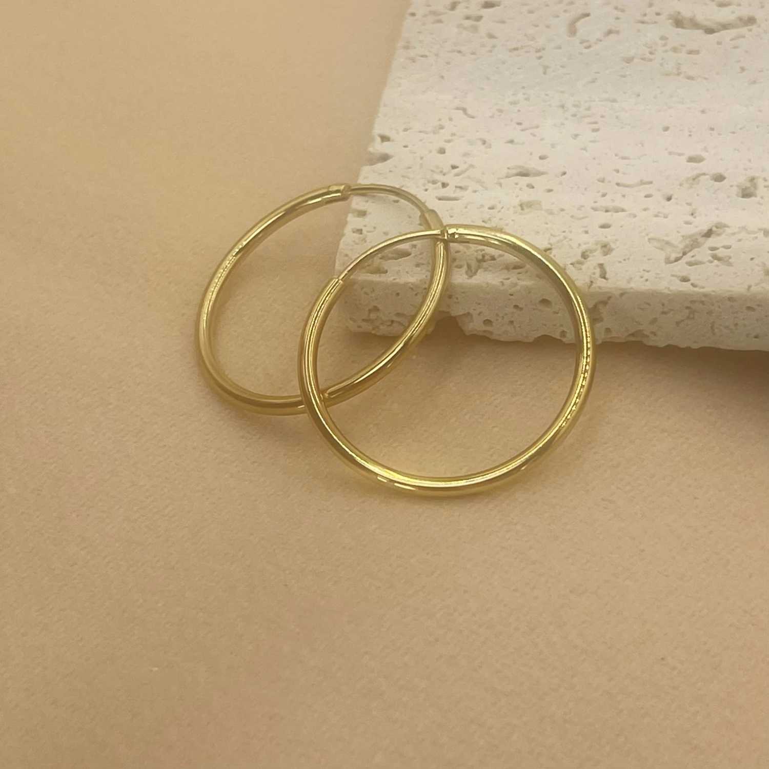 Stainless Steel 12-70mm Minimalist Big Circle Hoop Earrings for Women Trendy Gold Color Metal Smooth Round Earring Jewelry G251216