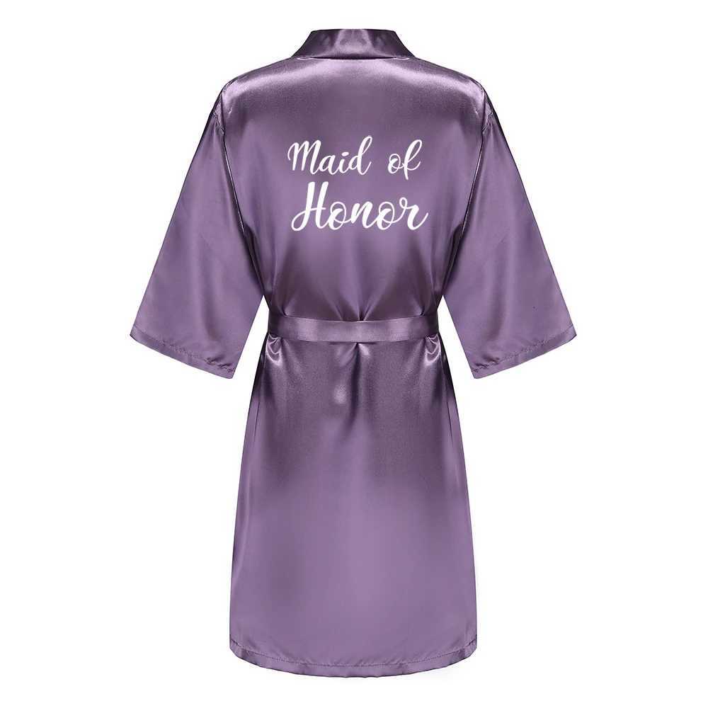 New Bathrobe Bride Satin-Silk Robe Women Bridal Party Sister Team Mother Shower Gift Bridesmaid Wedding Short Robes YE7883 C251216