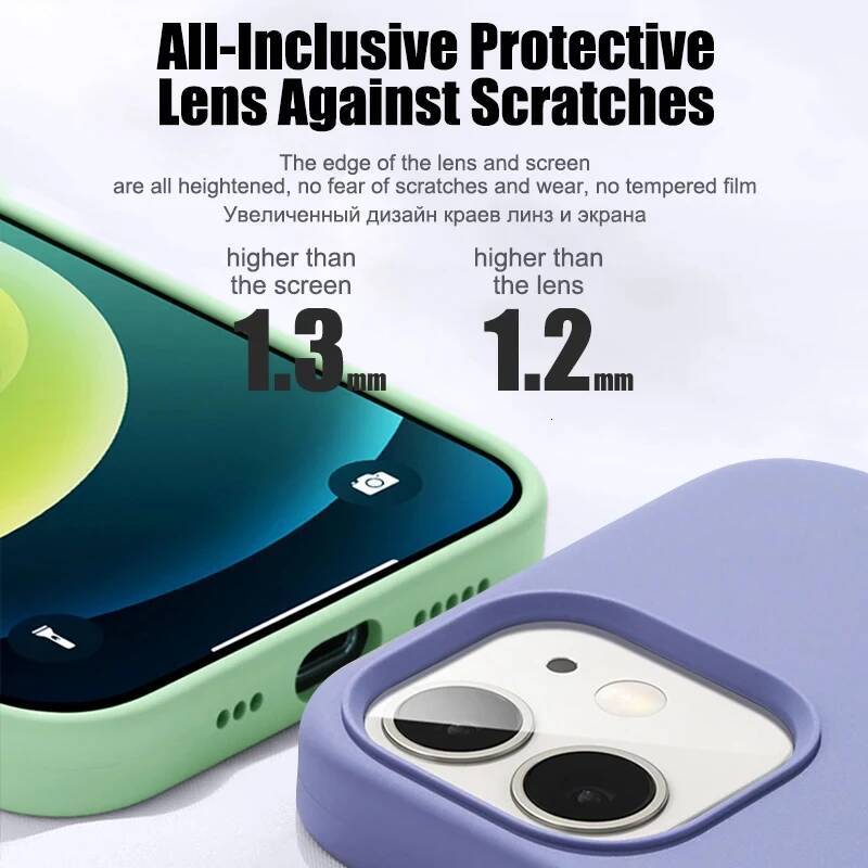 New Shockproof Cases For Apple iPhone 11 12 13 14 15 16 Pro Max Plus 17 Air Liquid Silicone Case Soft Cover Phone Accessories