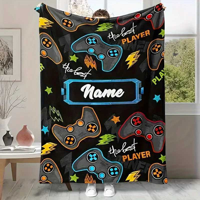 The personalized gamepad printed flannel blanket is suitable for beds sofas and modern travel styles all year round H251216 - view 3