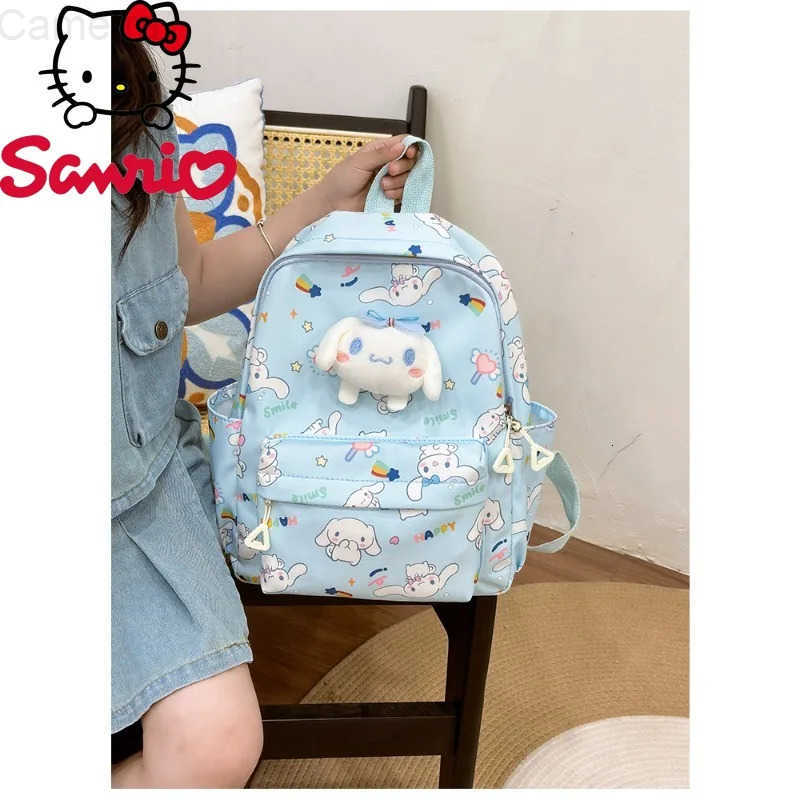 Sanrio Hello Kitty Kuromi My Melody Cinnamoroll Lightweight Nylon Backpack Cute Cartoon Design Travel Casual Outings Polyester H251216