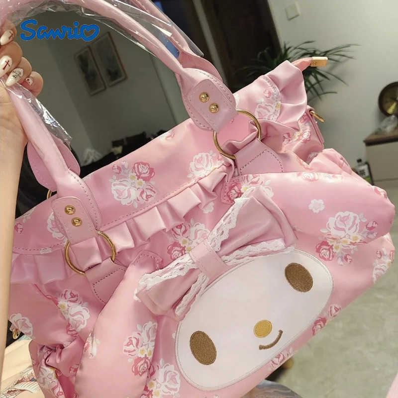 Sanrio Cute Cartoon Character My Melody Printed Commuter Handbag Cute And Versatile Backpack Large Capacity Crossbody Bag Holiday Toys H251216