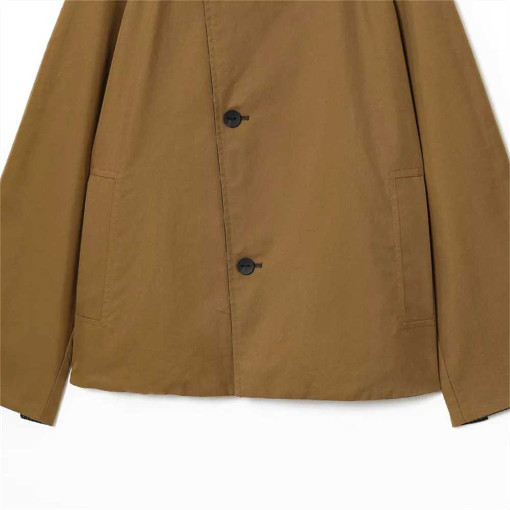 s new womens clothing is fashionable casual loose fit high neck design double-sided windbreaker jacketT251216