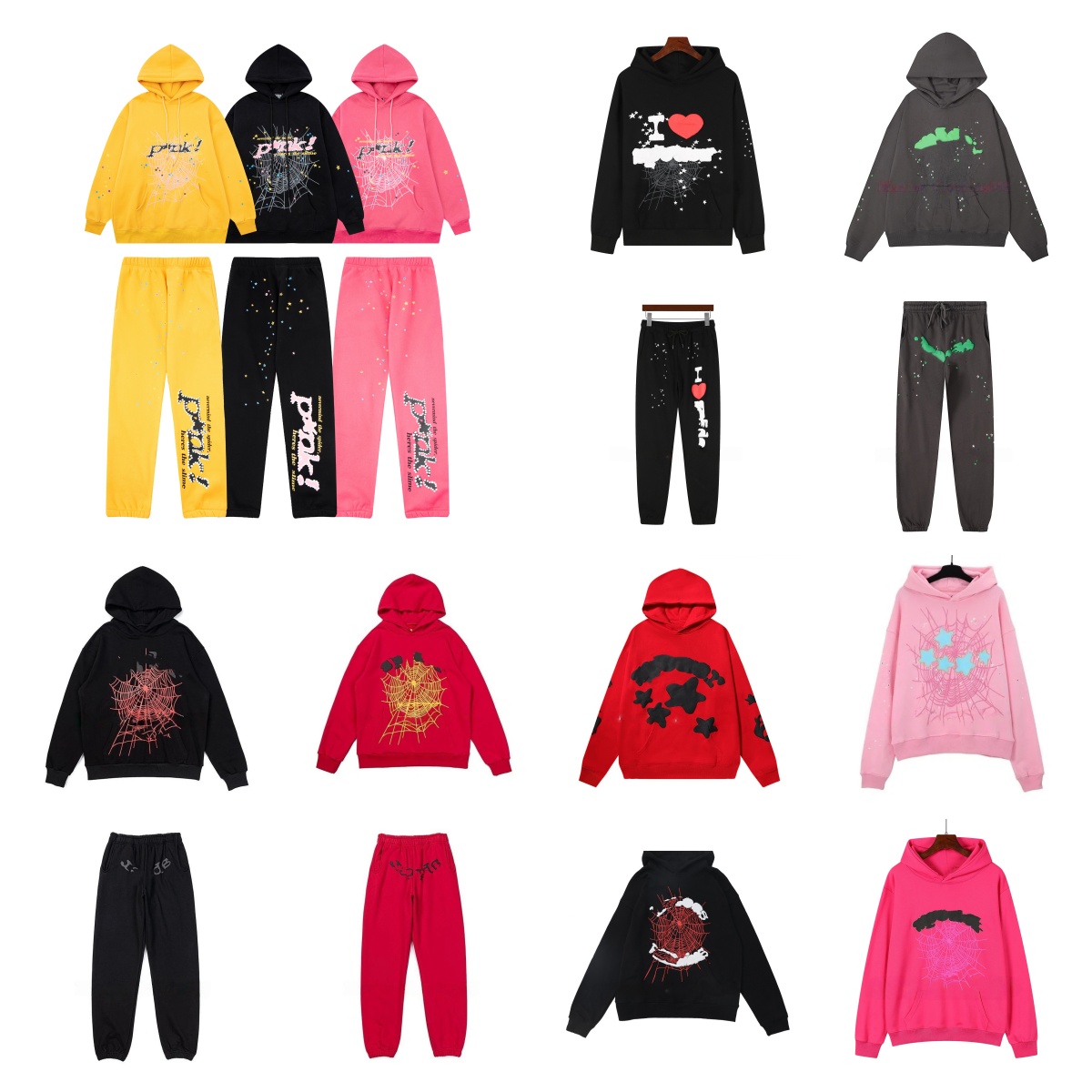 Unisex Men's Cotton Hoodie with Spider Graphic S-XL