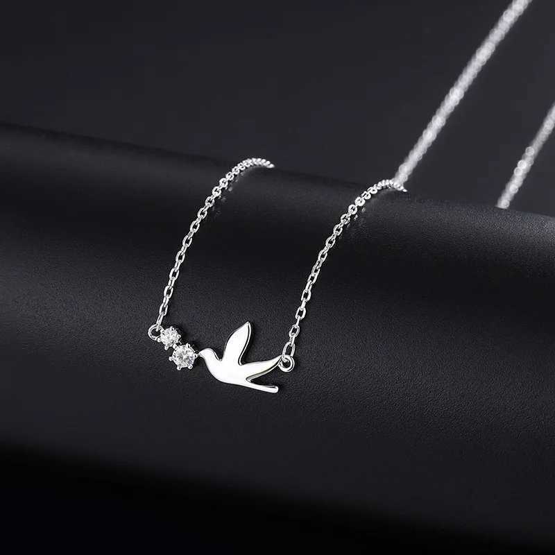Korea Temperament Cute Swallow Literary Short Silver Color Clavicle Chain Temperament Trendy Female Necklace Jewlery M251216
