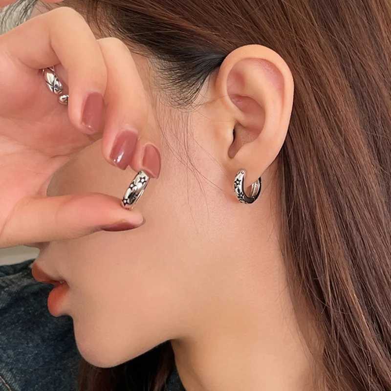 Buyee 925 Sterling Silver Round Clip Earring Circle Excellent Star Small Earring Ring for Woman Fashion Fine Jewelry Earring G251216