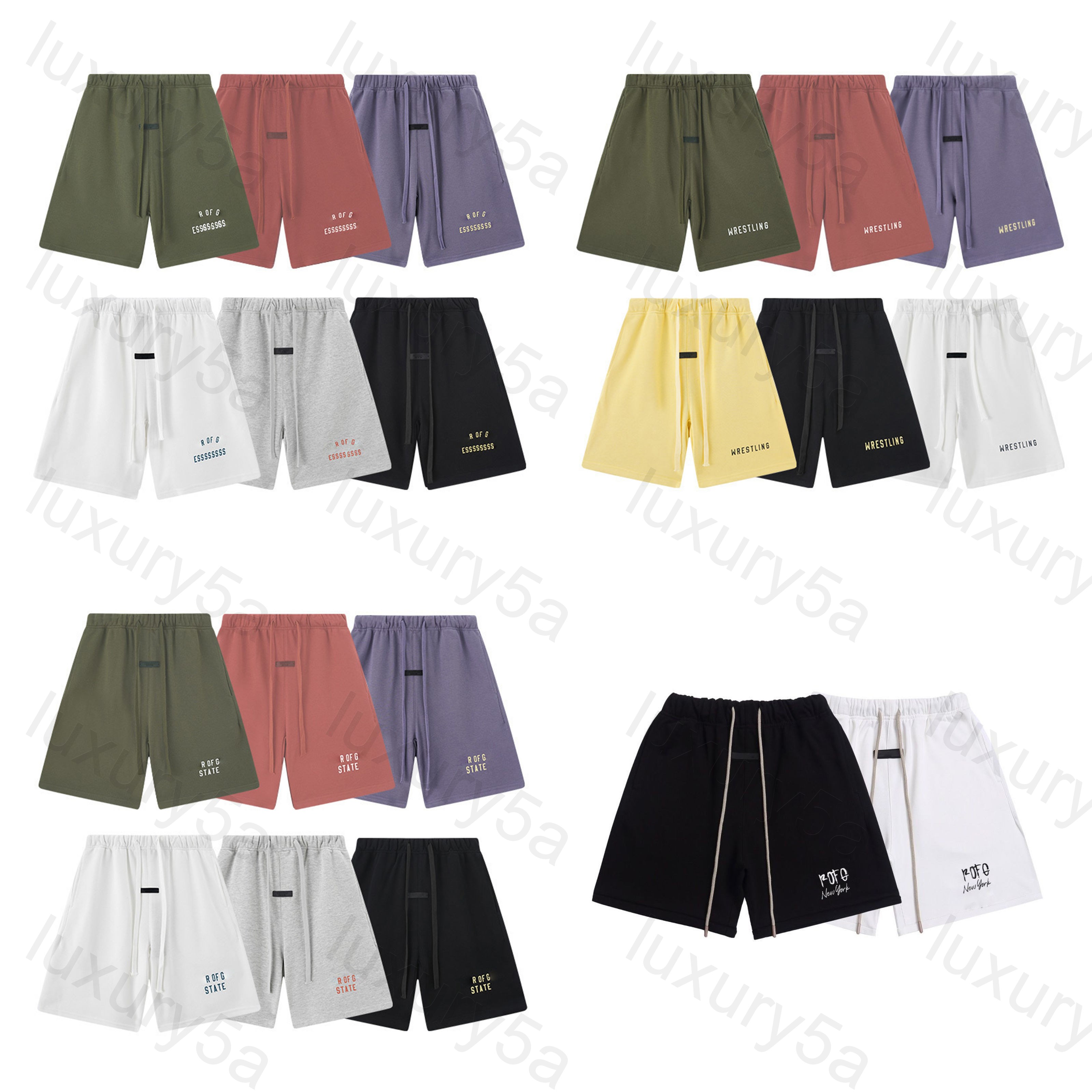 essintals shorts Designer Shorts Mens Shorts High Quality Letter Printed Sports essentials Short Loose Oversize Style Drawstring Knee Length With Shirt Set US Size