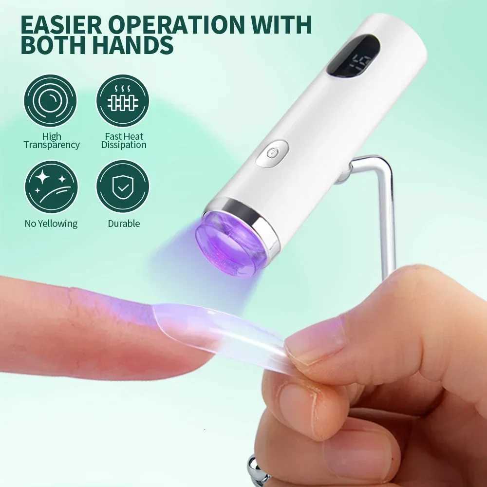 New Nailpop UV Light with Stanp Handheld Mini Nail Cure Lamp with Silicone Stamper Nail Dryer Fast Curing for Gel Polish GlueT251216