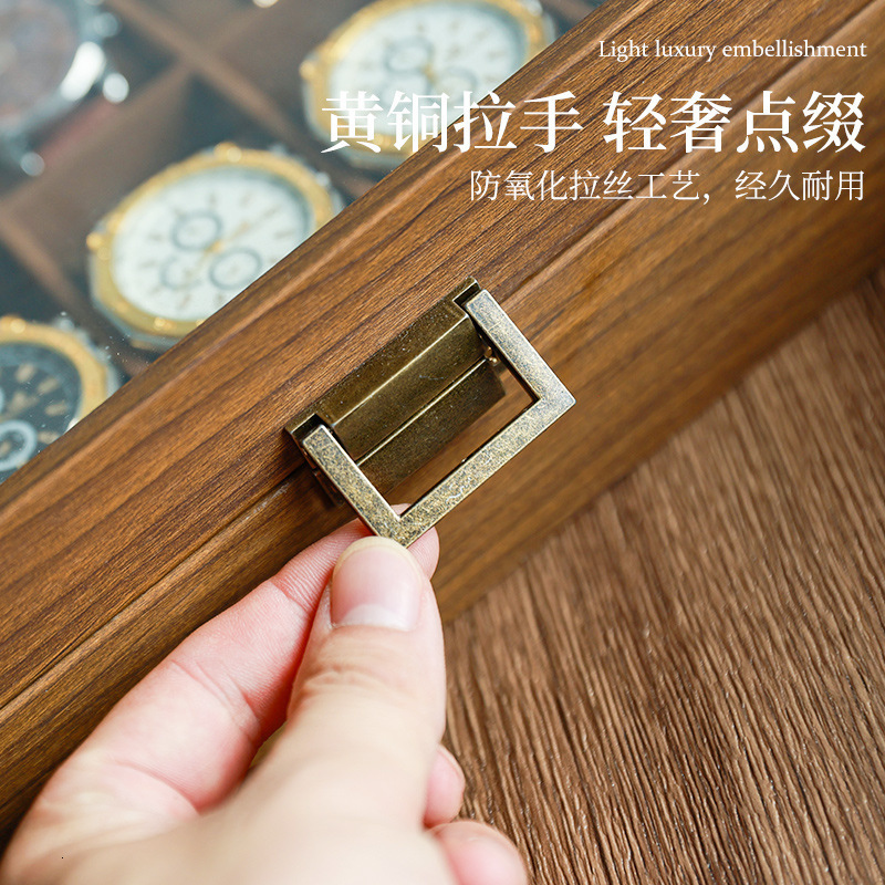 Wooden Watch Storage Box High-End Exquisite Household Large Capacity Wristwatch Mechanical Watch Collection Display Box