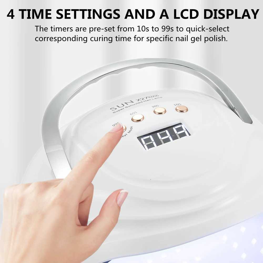 SUN X27 MAX New Nail Dryer UV LED Nail Lamp 81 Beads Gel Nail Quick Drying Curing Light Manicure Machine Art Salon ToolT251216