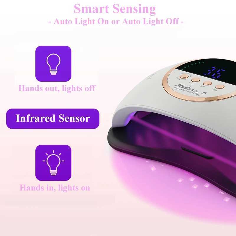 Large Space New 69LEDS Professional UV LED Nail Dryer Lamp for Drying All Nail Gel Polish Lamp for Manicure with Infrared SensorT251216