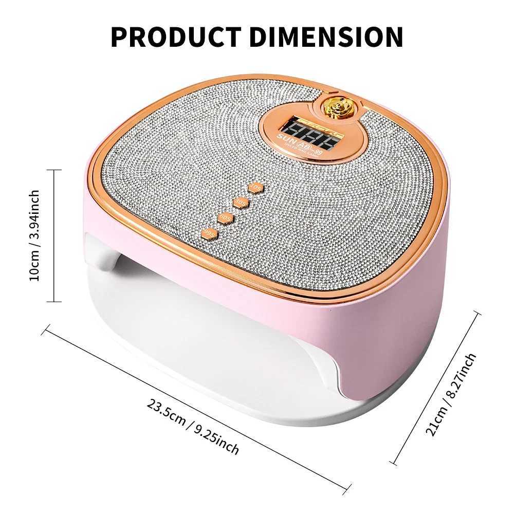 Limegirl Nail LED UV Lamp for Quick Drying Gel Nails Polish Resin 4 Timer Diamonds Design 45LED UV Manicure Light Dryer MachineT251216