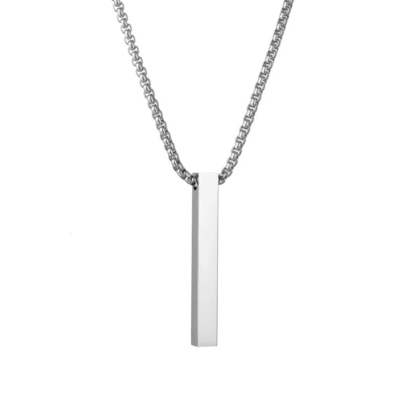 Fashion Long Pillar Shaped Pendant Necklace - Simple And Stylish Sleek Surface Design - Fashionable For Unisex M251216