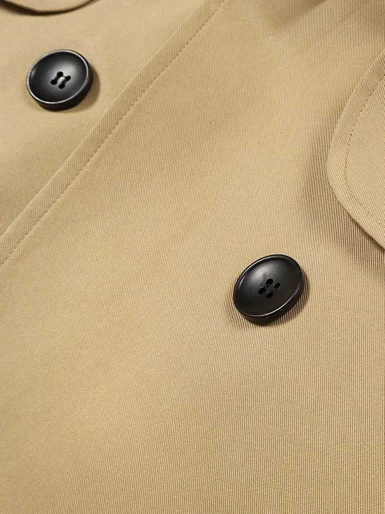 NewClassic Elegant Warm Windbreaker Jacket With Belt Double-Breasted Casual Long-Sleeve Coat Office Autumn Winter Women ClothingT251216