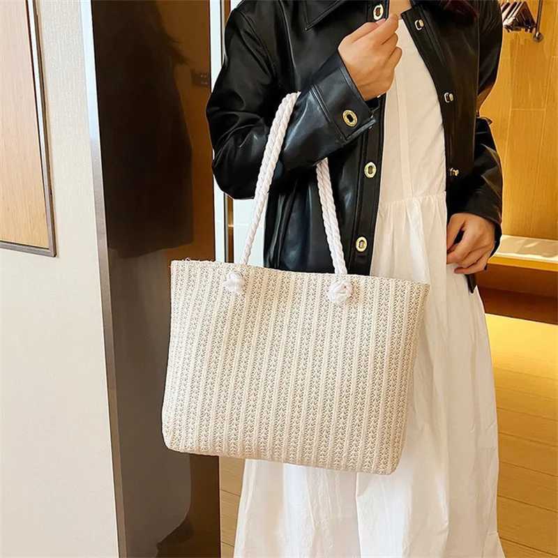 Fashion Large Capacity Straw Tote Bag Designer Women Handbags Handmade Woven Summer Beach Bag Casual Bali Travel Big Purse M251216