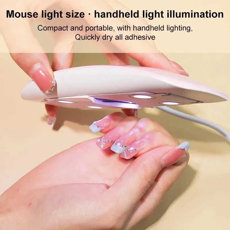 6W portable nail dryer Mini Rechargeable 6 LEDs UV manicure lamp nails gel curing tool for quick drying Polish varnish machineT251216