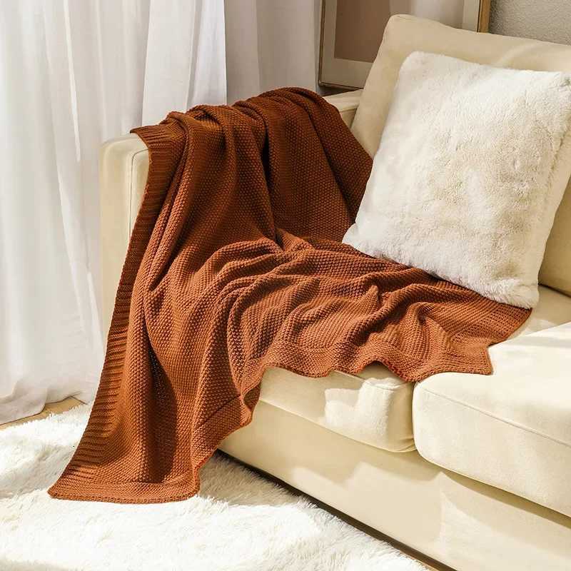Thickened Knitted Wool Blanket For Beds Solid Color Sofa Cover Nap Throw Blanket Soft Shawl Cozy Warm Casual Bed Cover Big Size H251216 - view 3