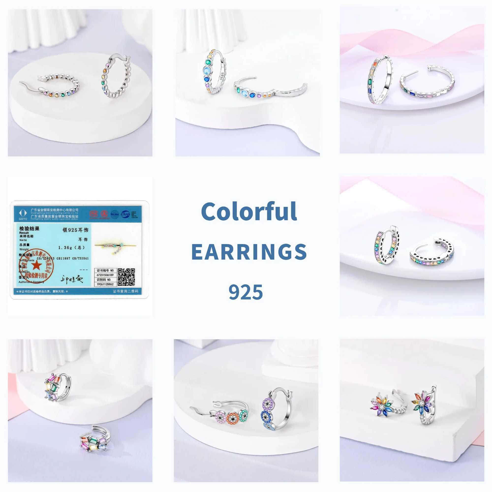 Purple Zircon Hoop Earrings 925 Sterling Silver U-shaped Liquid Metal Love Heart Fashion Earrings For Women Jewelry G251216