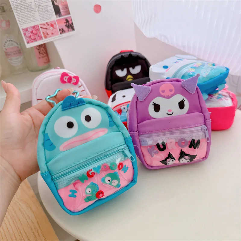 Sanrio Hello Kitty My Melody Cute Mini Backpack Shaped Coin Purse Cartoon Storage Bag Mountaineering Buckle Bag Gift for Girls H2512161