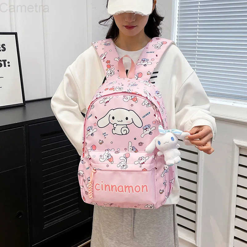 Sanrio Backpack Cinnamoroll Anime Student School Bag Cartoon Backpack Lightweight Large Capacity Outdoor Travel Storage Gift H251216