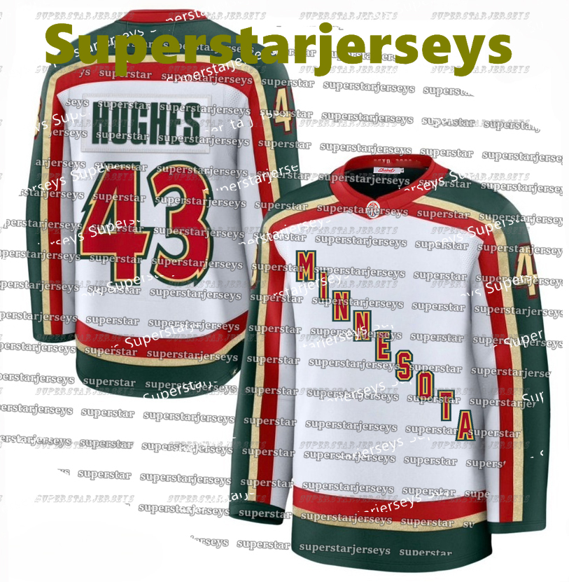43 Quinn Hughes hockey jersey minnesota jersey 97 Kirill Kaprizov 36 Mats Zuccarello 12 Matt Boldy Joel Eriksson Ek Ryan Hartman Brock Faber Marc-Andr