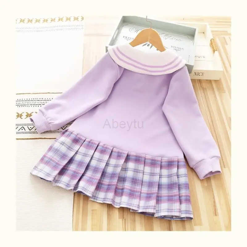 Sanrio Cartoon Fake Two Piece Sanitary Dress Kawaii Y2k Anime Childrens Clothing Hello Kitty Girls Autumn Padding Womens Girl H251216