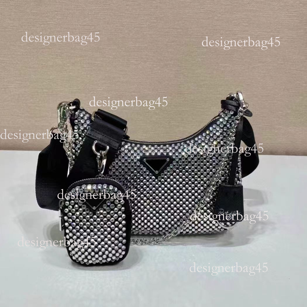 tant designer bag Delivery P Three In One Women Big Brand Super Flash Full Rhinestone Crossbody Luxury handbag Bag Cross Border Trendy Style