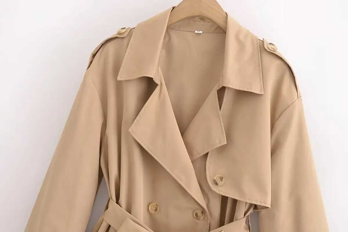 British style womens long sleeved bow waistband short windbreakerT251216