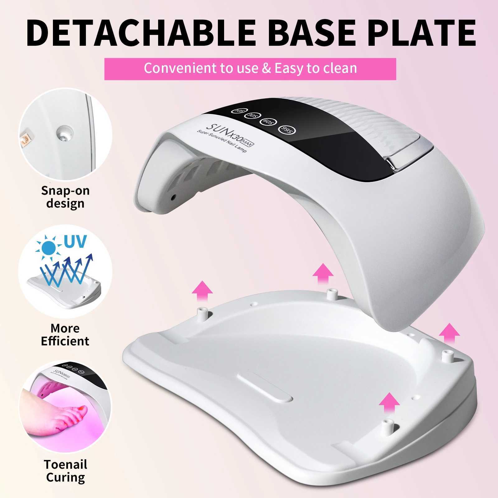 Professional 90 LED UV Nail Lamp For Nails Gel Polish With 4 Timer Setting HD Display Screen Auto Sensor Nail Dryer ToolT251216
