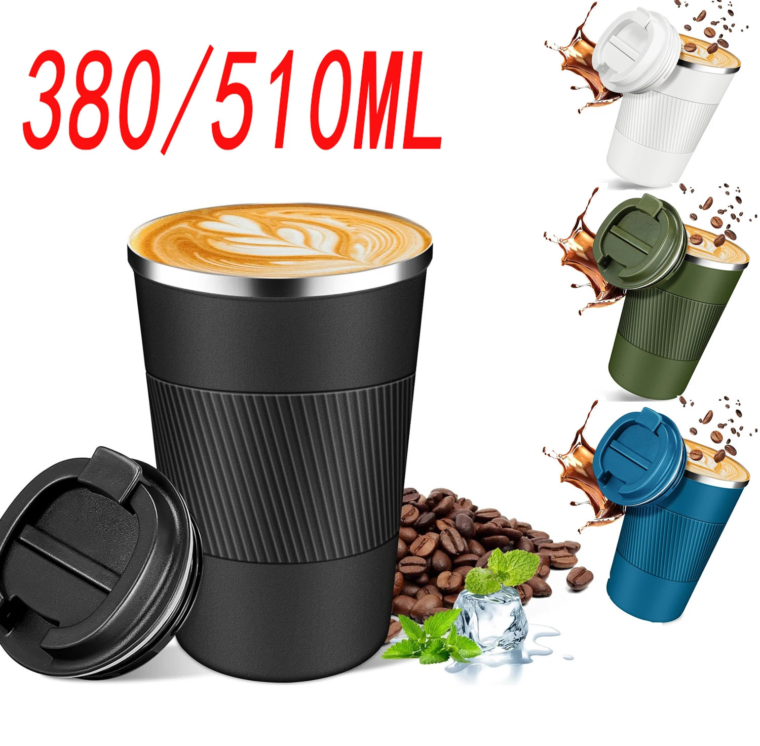 Stainless Steel Coffee Cup Thermal Mug Travel Leak Proof Reusable Cold Drinks Insulated 251107 W260226