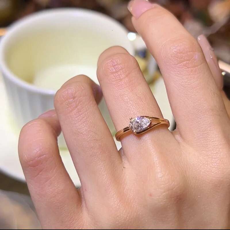 Ring designer rings Water Drop zircon for Women Ins Light Luxury Niche Temperament Ring Open Index Finger Ring
