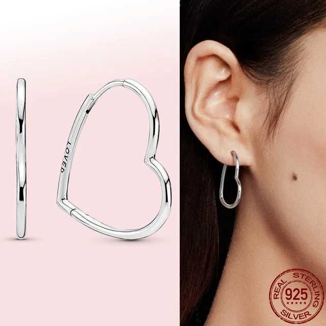 Hot Sell New 925 Silver Hoop Infinite Love Earrings White Stone Rose Gold Heart Pendant DIY Jewelry For Women G251216