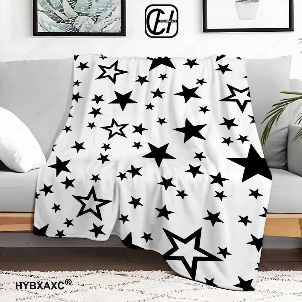 3D reflective glitter five-pointed star Throw Blanket Aesthetic Art Flannel Blanket Portable Home Travel Camping Sofa Picnic Th H251216 - view 3