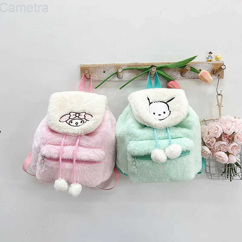 Sanrio The new Kawaii plush HelloKitty drawstring flap storage bag is the most suitable for giving gifts in autumn and winter H251216