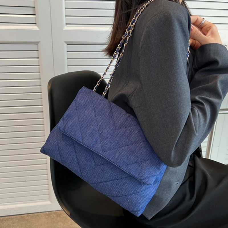 FAshion Summer Jeans Denim Bags Shoulder Crossbody Bag Women Canvas Chain Handbag Designer Quilted Tote Bags M251216